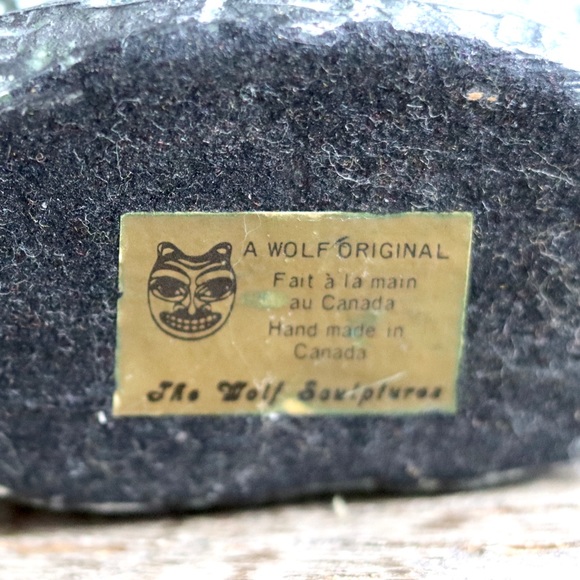 A Wolf Original Eskimo Sled W/ Children The Wolf Sculpture Figure 3.5” Canada - Picture 4 of 9